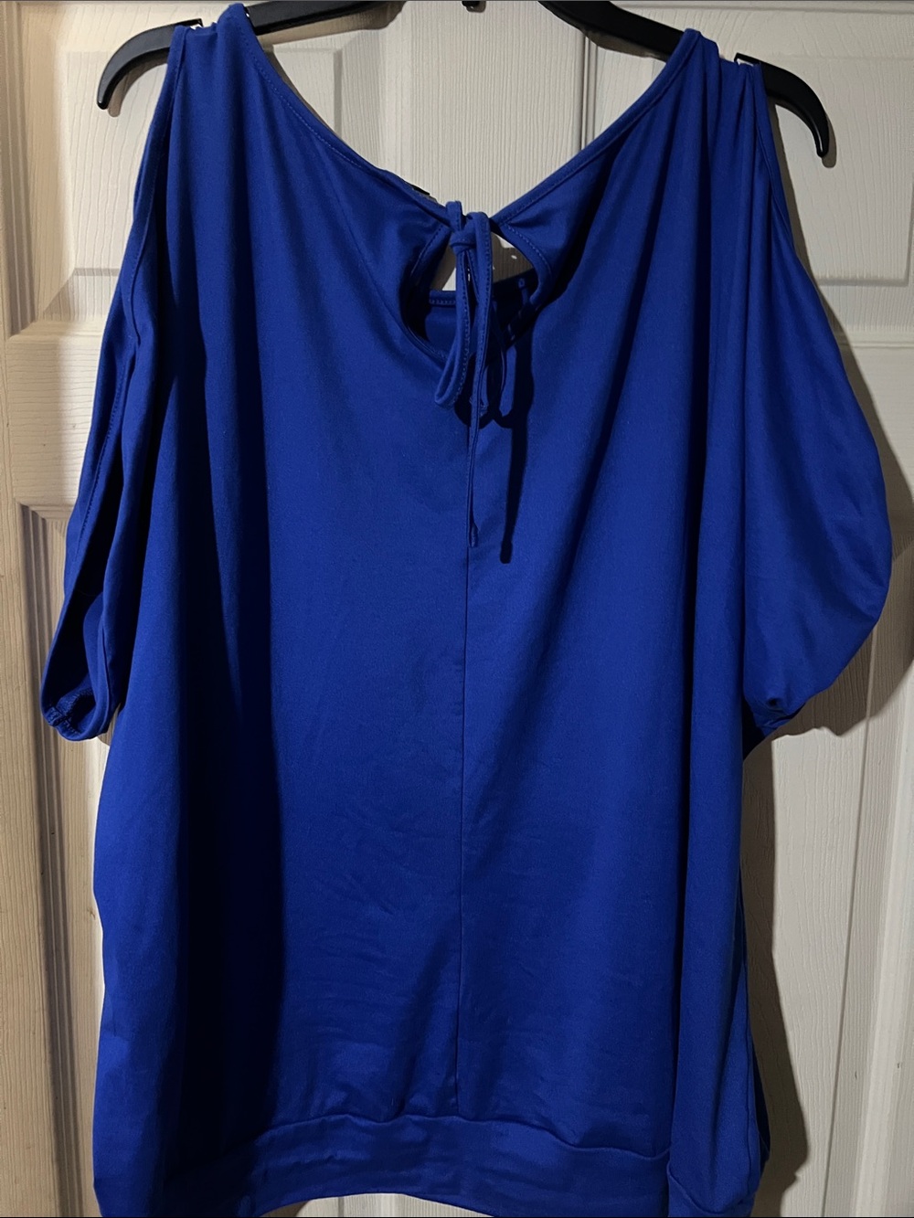 SHEIN Royal Blue Cold-Shoulder Tunic with Sequin Detail - Picture 2 of 4